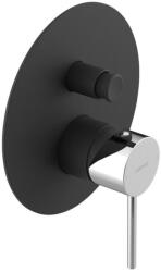 SAPHO ULTRAMIX falbasüllyesztett csaptelep, 2-irányú, matt fekete/króm (UT042BC) (UT042BC)