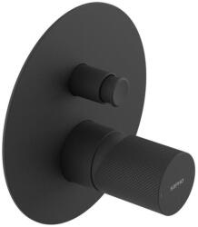 SAPHO ULTRATAP falbasüllyesztett csaptelep, 2-irányú, matt fekete (UT042TB) (UT042TB)