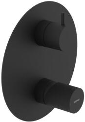 SAPHO ULTRATAP falbasüllyesztett csaptelep, 3-irányú, zuhanyváltóval, matt fekete (UT044TB) (UT044TB)