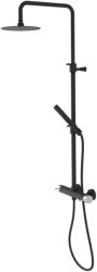 SAPHO ULTRASAN zuhanyoszlop, zuhanyszettel és fejzuhannyal, matt fekete/króm (UT139VBC) (UT139VBC)