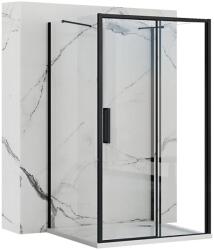 Rea Rapid Slide, 3 falas zuhanykabin tolóajtóval 100 (ajtó) x 100 (fal) x 195 cm, 6mm átlátszó üveg, fekete profil, KPL-09876 (KPL-09876)