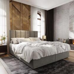 Kárpitozott boxspring ágy MERALIS 160x200 cm szürke Matrac: Bonell rugós matrac