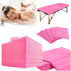 Egyszer használatos higiénikus vízhatlan lepedő, 100 db, 180 x 80 cm, rózsaszín