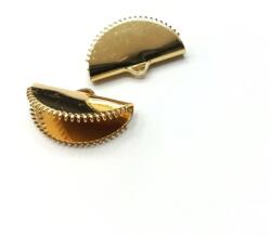  Szalagvég félhold 20x10mm 1pár/csomag arany