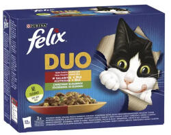 FELIX Fantastic Duo házias válogatás zöldséggel aszpikban- nedves eledel felnőtt macskáknak 12x85g