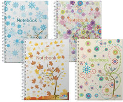 Ancor Spirálfüzet A/4, vonalas, Ancor Notebook, színregiszteres, 120 lapos, PP borítóval