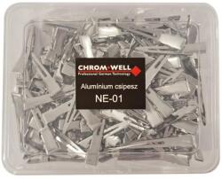 Chrom Well alumínium csipesz, 100 db NE-01 - hajvarazs