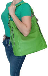 Plazabox Maxima női táska zöld sokzsebes eco bőr nagyméretű (mx-2380-green)