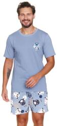 DN Nightwear Pijamale pentru bărbați Sheep albastru cu miei, S