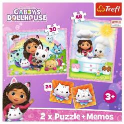 Trefl Gabi babaháza 34 és 48 darabos puzzle + memória játék - Trefl (IMO-SP-93382)