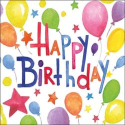 Ambiente Colourful birthday papírszalvéta 33x33cm, 20db-os