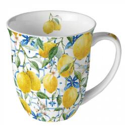 Ambiente Mediterranean lemons porcelán bögre 400ml