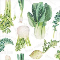 Ambiente Fresh veggies white papírszalvéta 33x33cm, 20db-os