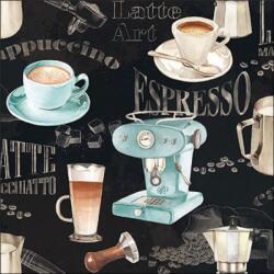 Ambiente Barista black papírszalvéta 33x33cm, 20db-os