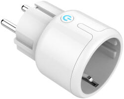 DELTACO SMART HOME SH-P01M aljzat, kapcsoló, LED jelzőfény, WiFi 2, 4 GHz, 1xCEE 7/3, 10A, időzítő, fehér (SH-P01M)