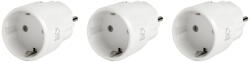 DELTACO SMART HOME SH-P01M aljzat, kapcsoló, LED jelzőfény, WiFi 2, 4 GHz, 1xCEE 7/3, 10A, időzítő, fehér 3db/csomag (SH-P01M-3P)