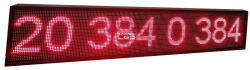  Fényújság 256cm x 64cm Piros LED reklámtábla fényreklám + Bónusz ajándék WiFi vezérlés