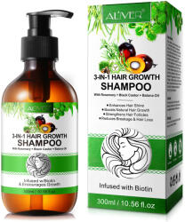 Aliver hajsampon 3 az 1-ben - rozmaring + ricinusolaj + batana olaj - 300 ml