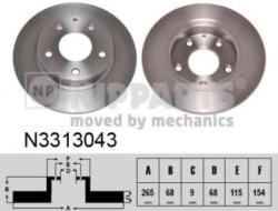 NIPPARTS Disc frana MAZDA 3 (BM) (2013 - 2016) NIPPARTS N3313043