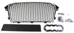 --- None --- Audi Hűtőrács A4 B8 RS Style Króm Fekete 12-15 - llracing - 78 111 Ft