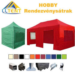 LLTent HOBBY rendezvénysátor oldalfallal - Piros (186c)