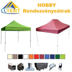 LLTent HOBBY rendezvénysátor oldalfal nélküli - Cappucino barna (7614c) 3mx3m