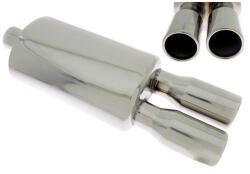 TurboWorks sport kipufogódob 63mm bemenet (2.5") 2X 77mm kimenet