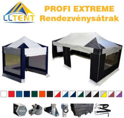 LLTent PROFI EXTREME rendezvénysátor oldalfallal - Fekete