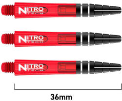 Red Dragon Dart szár Red Dragon Nitrotech műanyag piros, rövid, 36mm