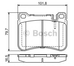 Bosch Set placute frana, frana disc MERCEDES C-CLASS (W203) (2000 - 2007) BOSCH 0 986 494 166