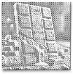  PontPöttyöző - Dubai csokoládé 2 Méret: 50x50cm, Keretezés: Műanyagtáblával, Szín: Kék