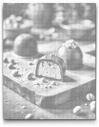  PontPöttyöző - Dubai csokoládé praliné Méret: 30x40cm, Keretezés: Kartonlemezen, Szín: Zöld