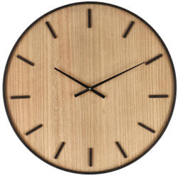 Bizzotto Ceas perete mdf natur otel negru Janvier 70x4.5 cm (0182471)