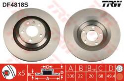 TRW Disc frana AUDI A6 Avant (4F5, C6) (2005 - 2011) TRW DF4818S