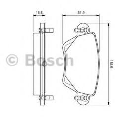 Bosch Set placute frana, frana disc FORD MONDEO III (B5Y) (2000 - 2007) BOSCH 0 986 494 046