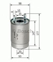 Bosch Filtru combustibil RENAULT MEGANE III Hatchback (BZ0) (2008 - 2016) BOSCH F 026 402 067