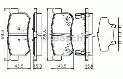 Bosch Set placute frana, frana disc SSANGYONG ACTYON SPORTS II (2012 - 2016) BOSCH 0 986 494 237