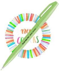 Pentel ecsettoll kalligrafikus hajlékony hegyű Brush Sign Pen - neon zöld (SES15C-FKX)