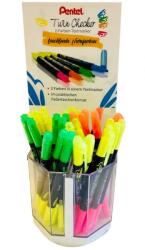 Pentel szövegkiemelő kétvégű kétszínű 1, 0- 3, 5 mm 30 db-os töltött display (SLW8-30G)