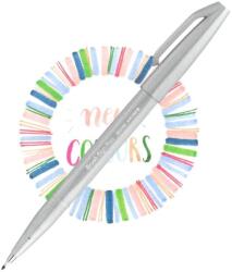 Pentel ecsettoll kalligrafikus hajlékony hegyű Brush Sign Pen - világosszürke (SES15C-N2X)