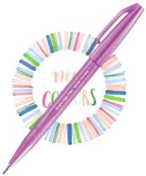 Pentel ecsettoll kalligrafikus hajlékony hegyű Brush Sign Pen - mályvapink (SES15C-P2X)