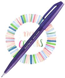 Pentel ecsettoll kalligrafikus hajlékony hegyű Brush Sign Pen - lila (SES15C-V)