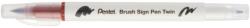 Pentel ecsettoll kétvégű Twin Brush Pen - barna (SESW30C-T106E)