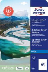 AVERY Avery prémium minőségű tintasugaras magasfényű fotópapír 250g - os A4 (2739)
