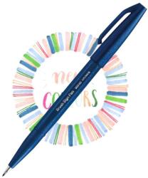 Pentel ecsettoll kalligrafikus hajlékony hegyű Brush Sign Pen - tengerkék (SES15C-CAX)