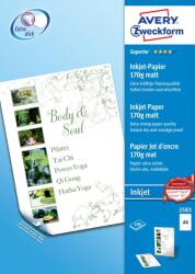AVERY Avery különleges minőségű tintasugaras matt fotópapír 170g - os A4 (2583)