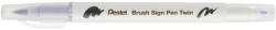 Pentel ecsettoll kétvégű Twin Brush Pen - ezüstszürke (SESW30C-T126E)