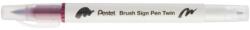Pentel ecsettoll kétvégű Twin Brush Pen - bordó (SESW30C-T128E)