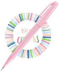 Pentel ecsettoll kalligrafikus hajlékony hegyű Brush Sign Pen - világospink (SES15C-P3X)