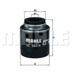 Mahle Original Filtru ulei AUDI A1 (8X1, 8XK, 8XF) (2010 - 2016) MAHLE ORIGINAL OC 593/4